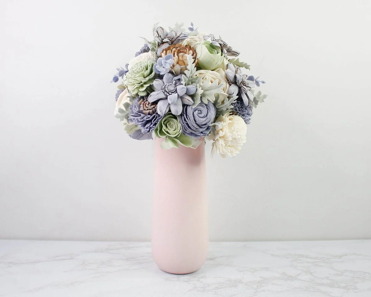 Faux Eucalyptus Spray (Purple) - Image 8