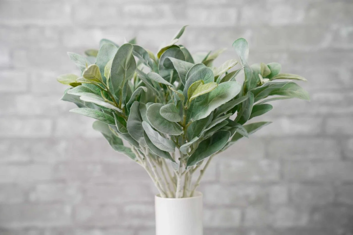 Faux Lamb's Ears - Green - Image 2