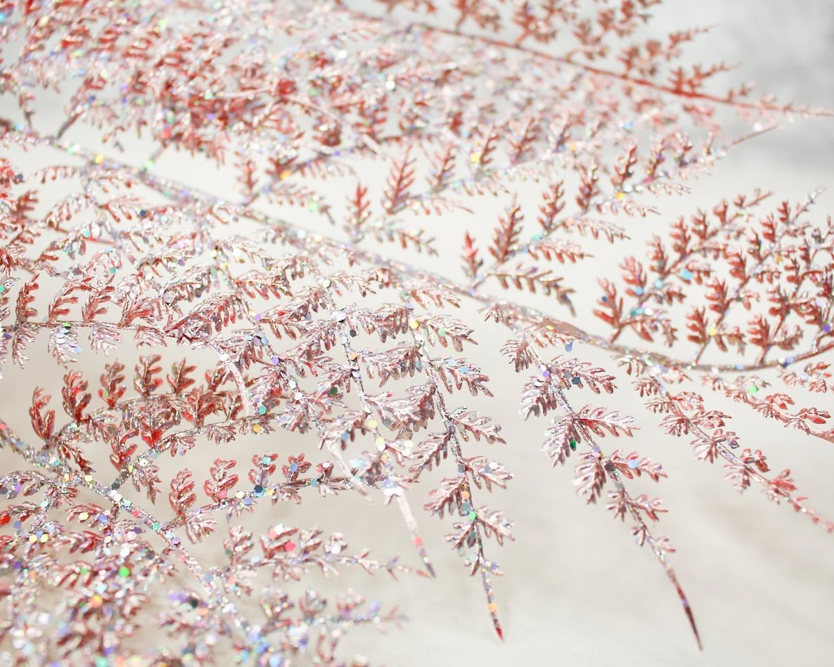 Faux Leather Leaf Spray - Rose Gold - Image 3