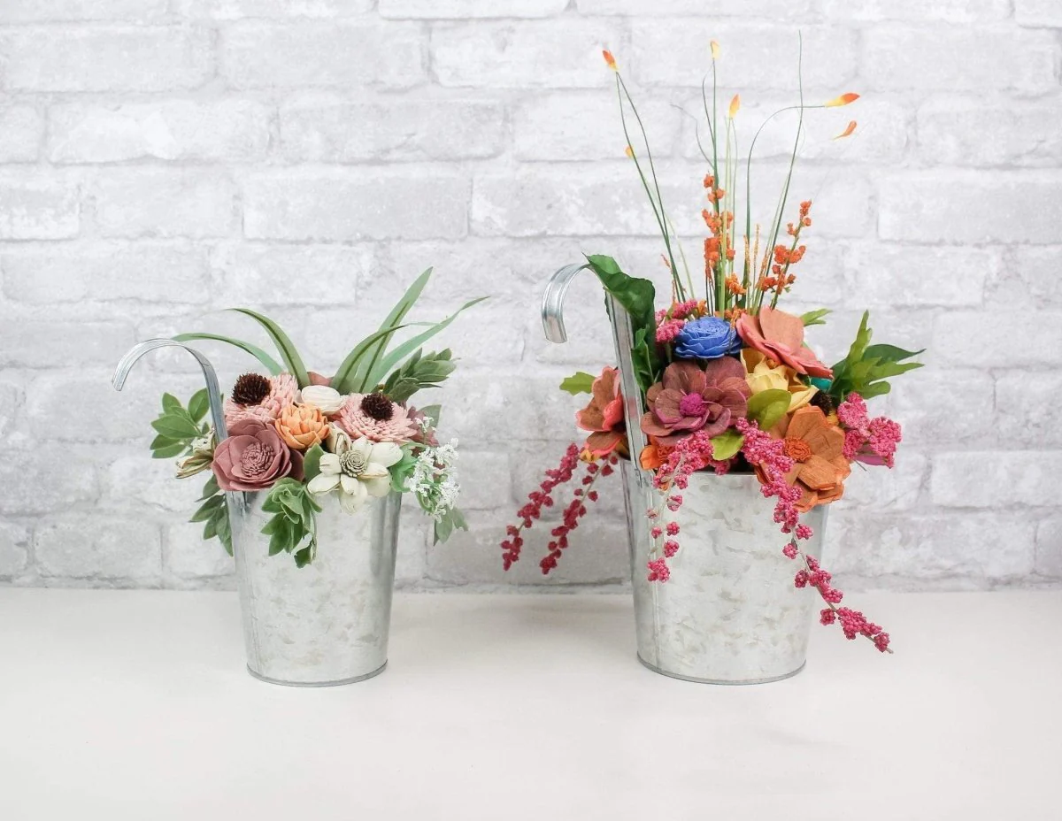 Galvanized Hanging Pot w/ Hook (Multiple Sizes) - Image 2