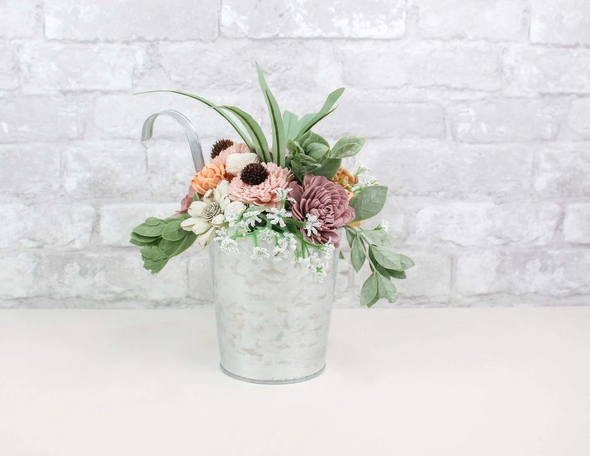 Galvanized Hanging Pot w/ Hook (Multiple Sizes) - Image 4