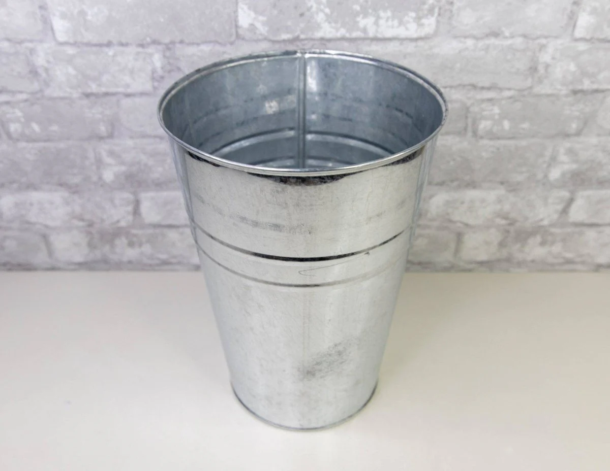 Galvanized Metal Bucket - Silver (Multiple Sizes) - Image 17