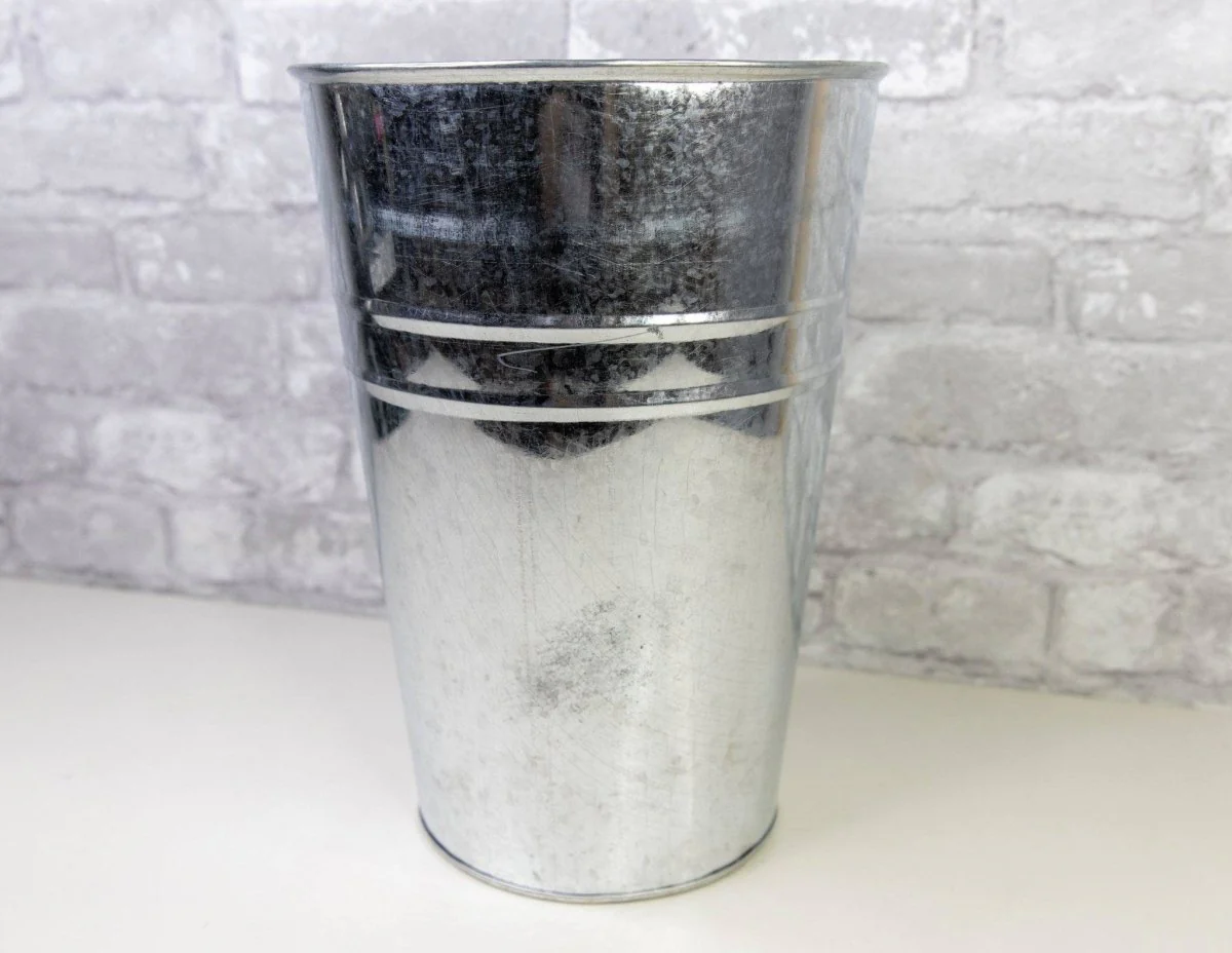 Galvanized Metal Bucket - Silver (Multiple Sizes) - Image 9