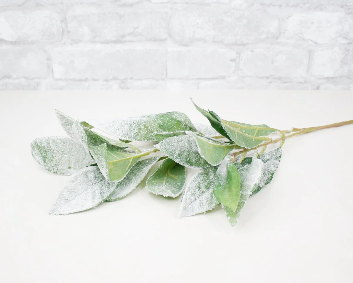 Glitter Flocked Croton Spray - Image 2