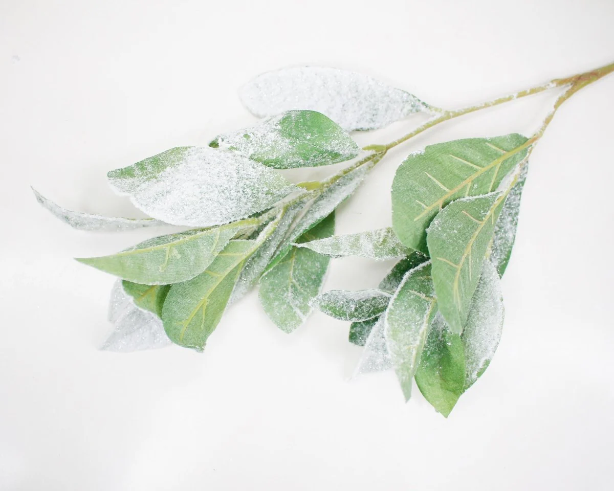 Glitter Flocked Croton Spray - Image 3