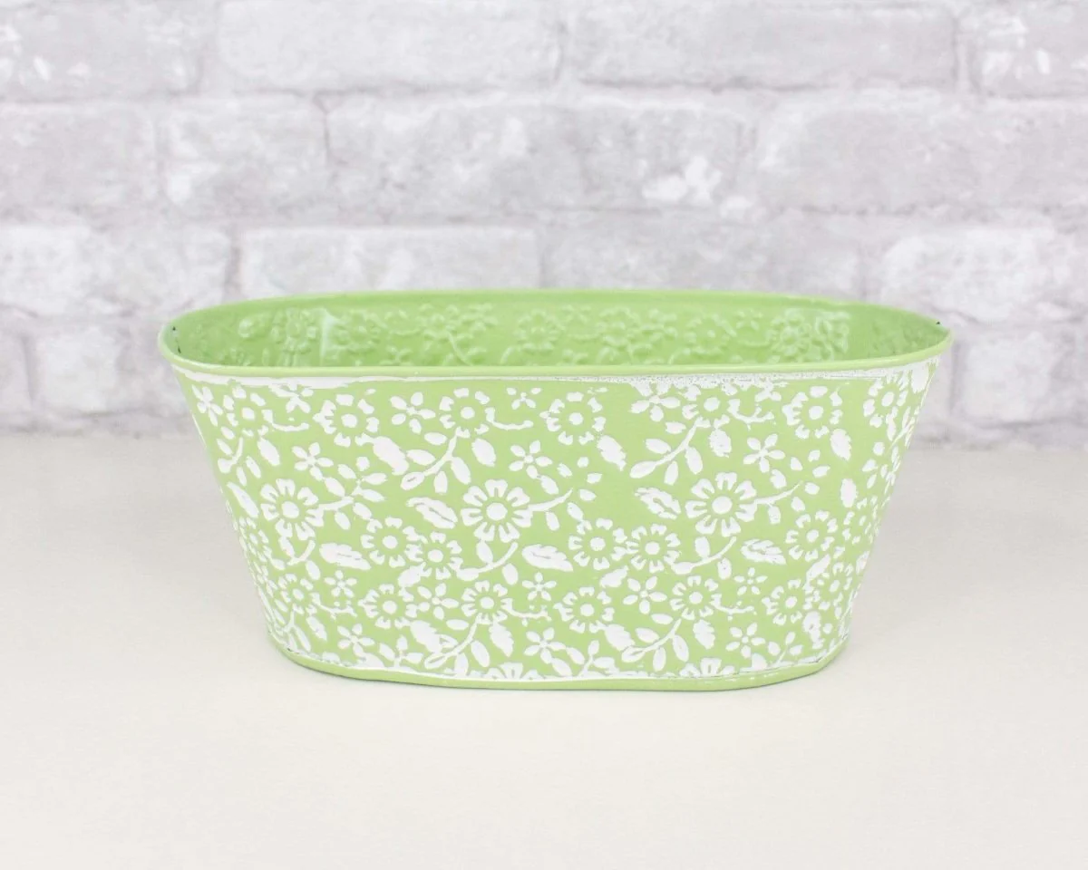 Green Floral Pattern Planter (Multiple Sizes) - Image 4