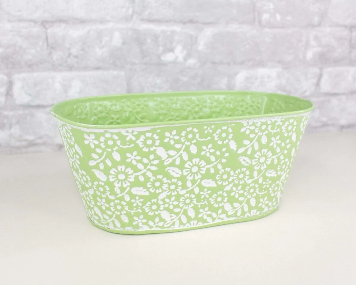 Green Floral Pattern Planter (Multiple Sizes) - Image 5
