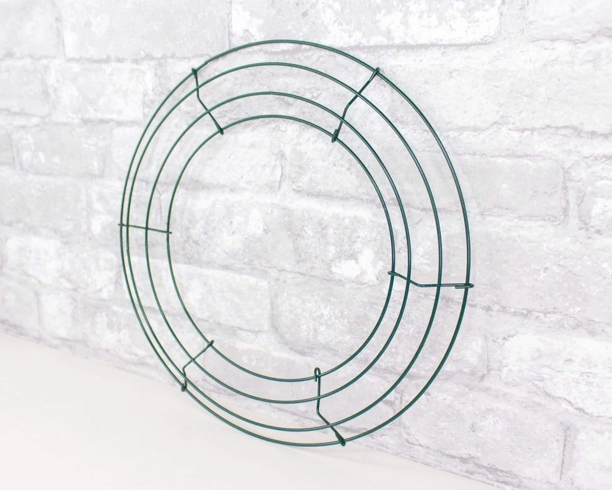Green Metal Wreath Form - 12" - Image 2