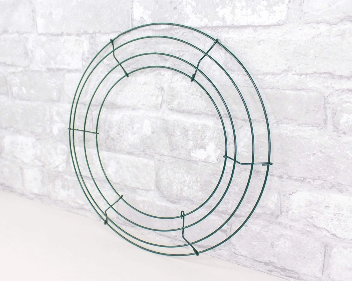 Green Metal Wreath Form - 16" - Image 2
