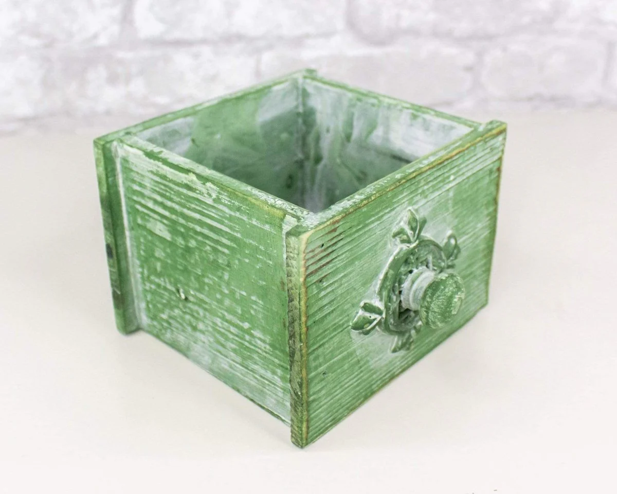 Green Rustic Wooden Drawer (Multiple Sizes) - Image 4