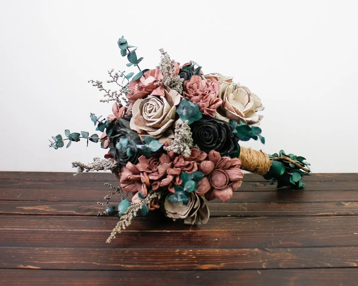 Gun Metal Sally Finished Bouquet - Image 3