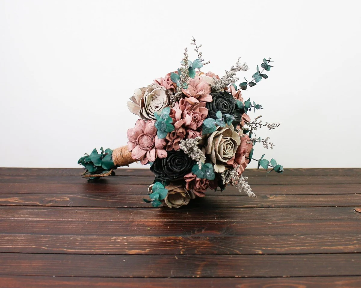 Gun Metal Sally Finished Bouquet - Image 6