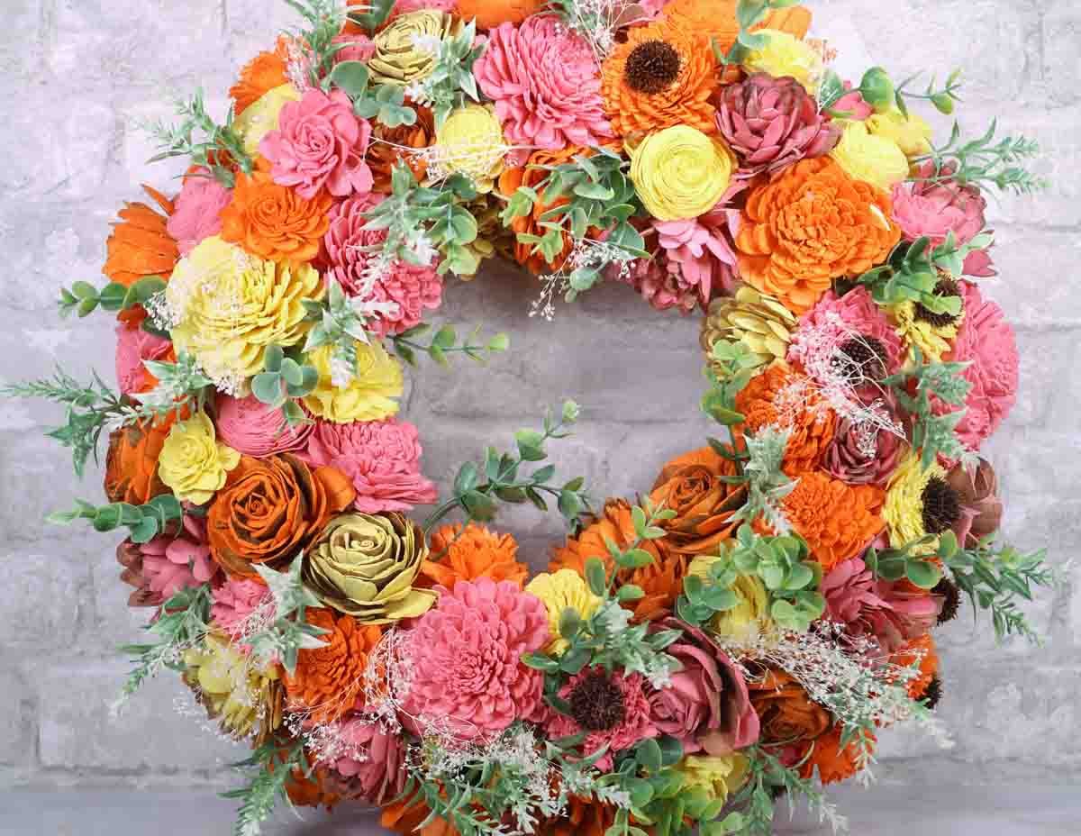 Heather Peach Wreath Craft Kit - Image 2