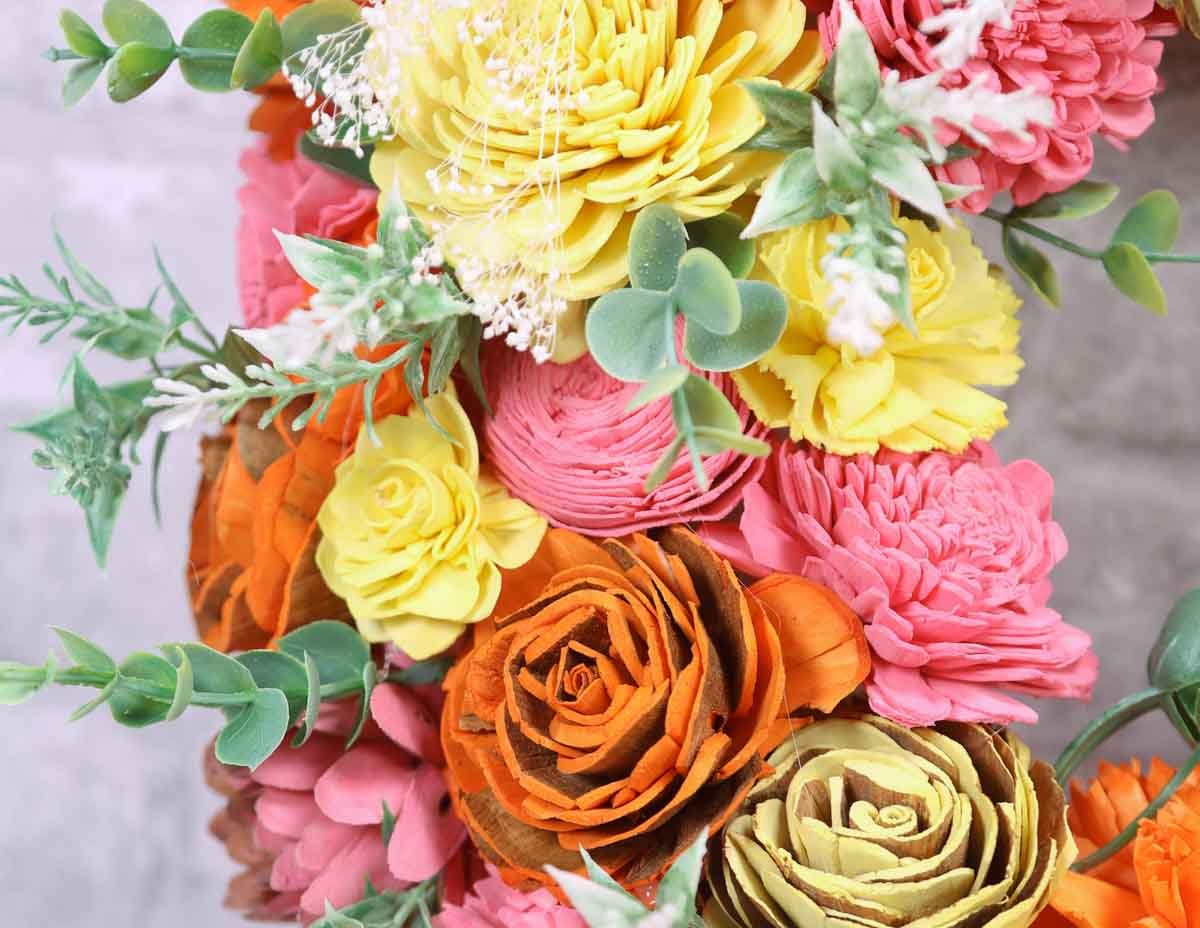 Heather Peach Wreath Craft Kit - Image 3