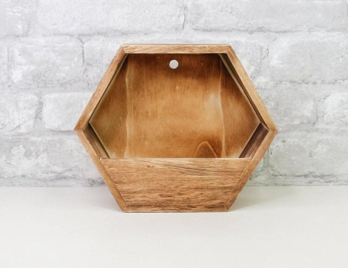 Hexagon Wood Planter - Image 2