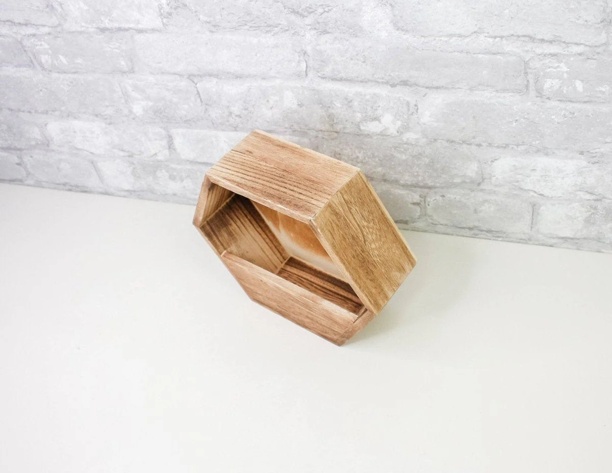 Hexagon Wood Planter - Image 4