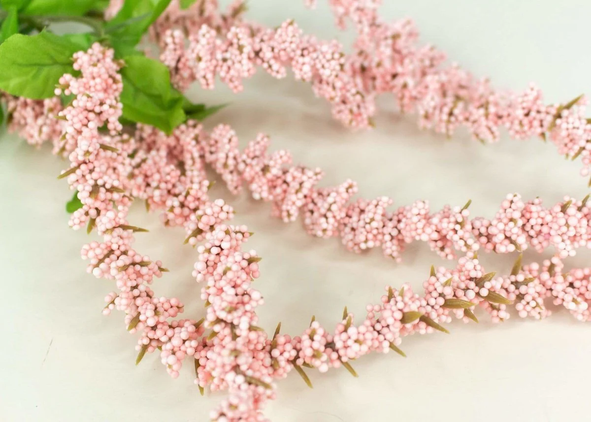 Long Stem Hanging Berry - Light Pink - Image 2