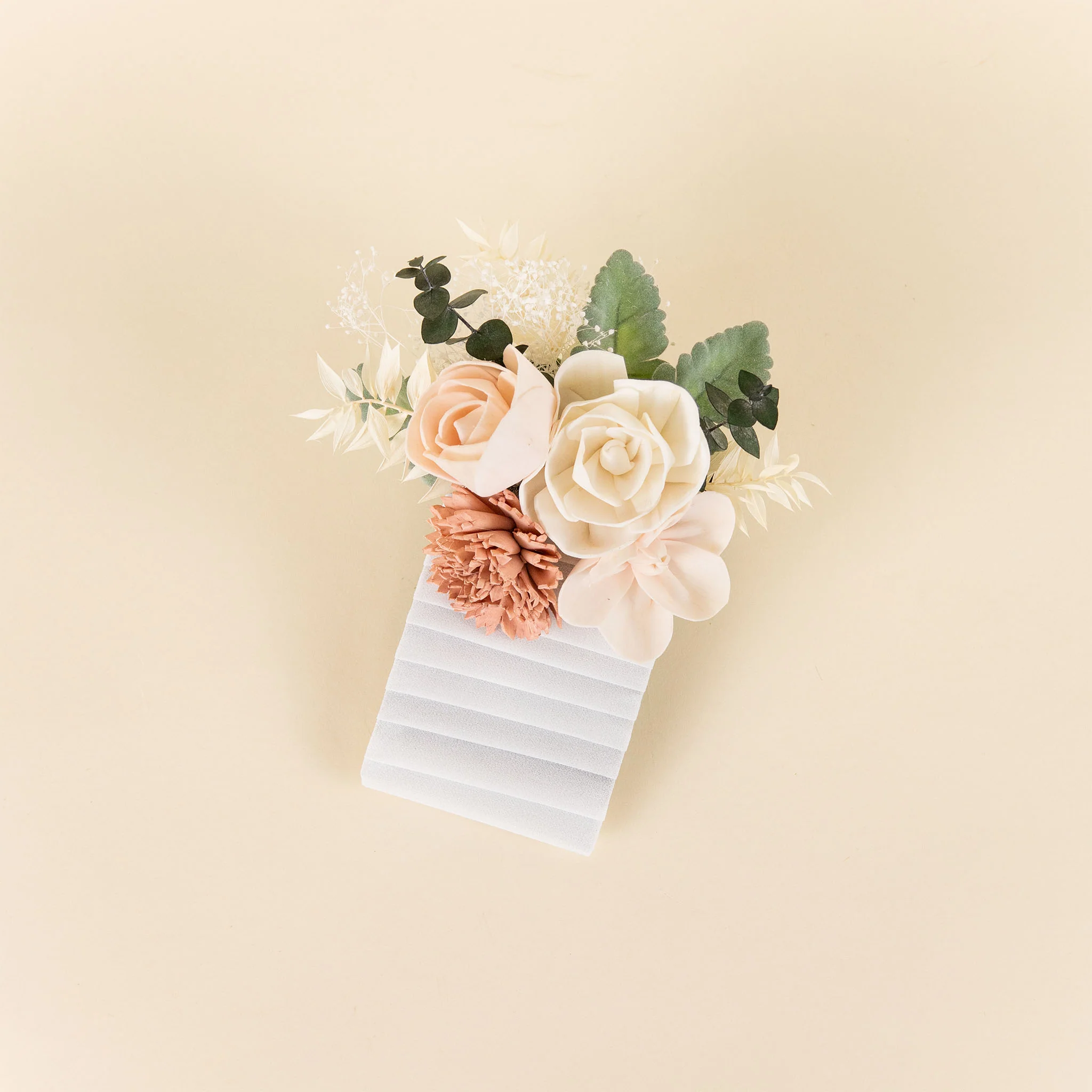 Luxe Blush Groom's Pocket Boutonniere - Image 3