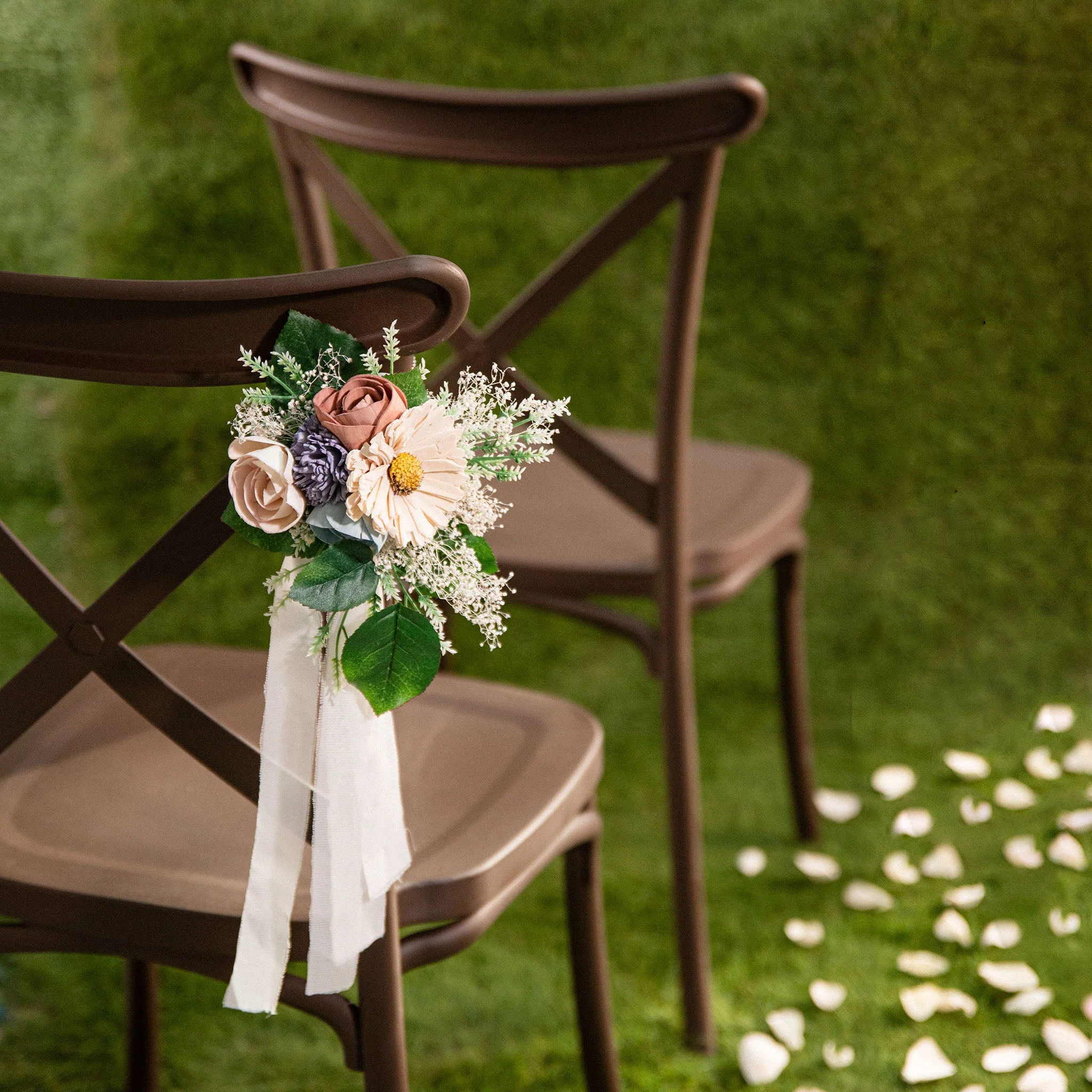 Luxe Daisy Chiffon Chair Decoration* - Image 3