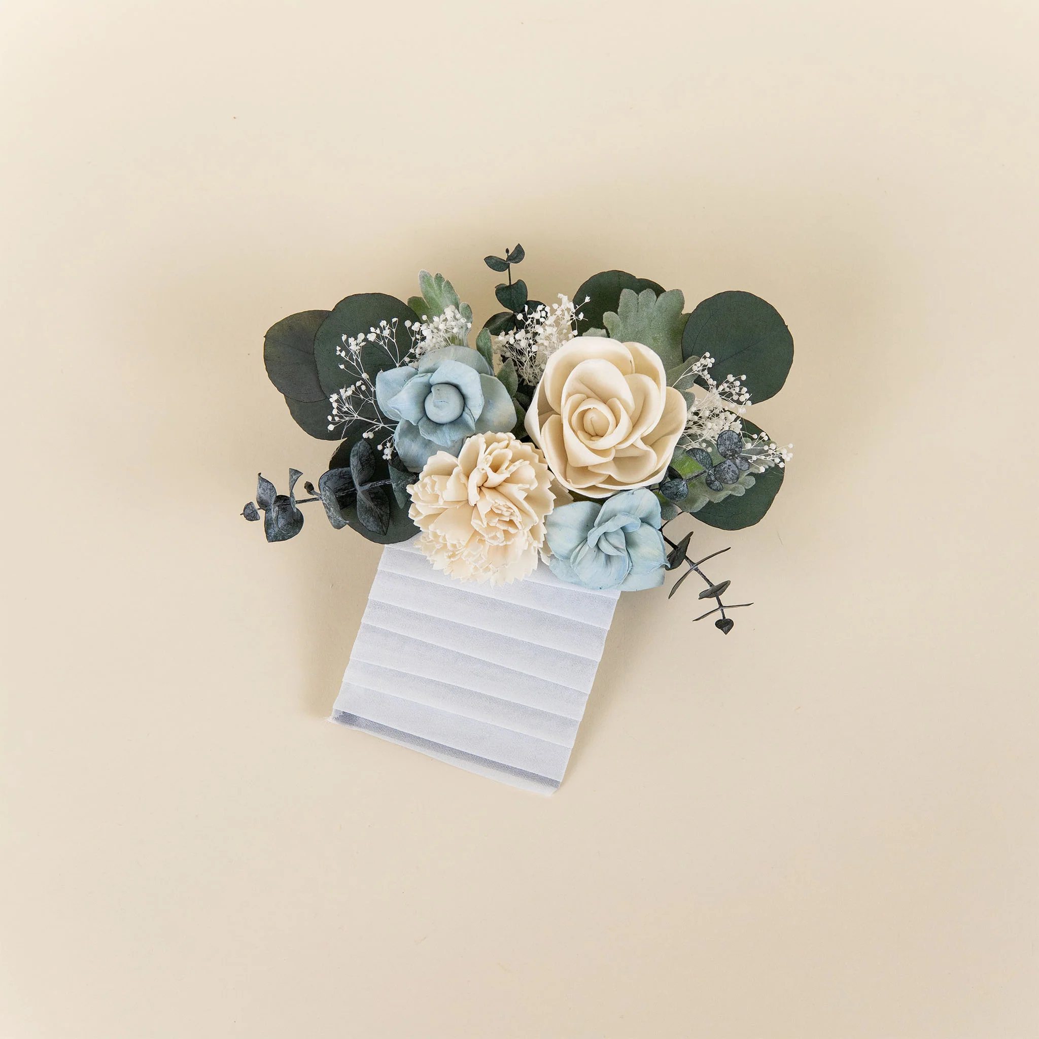 Luxe Ivory Groom's Pocket Boutonniere* - Image 3