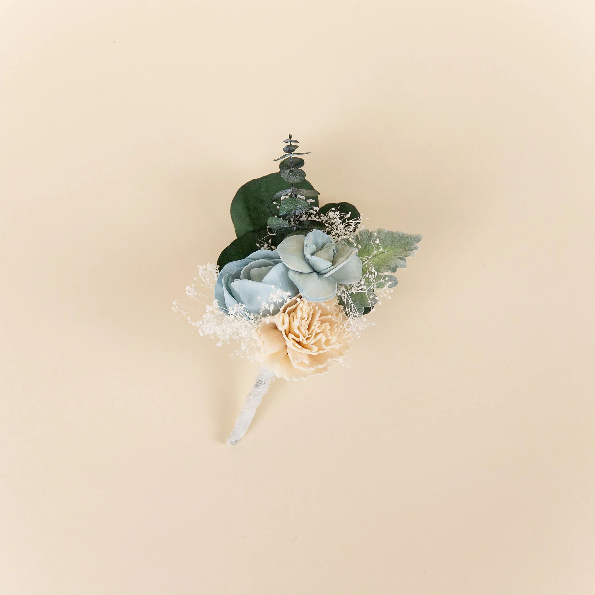 Luxe Ivory Simple Boutonniere* - Image 3