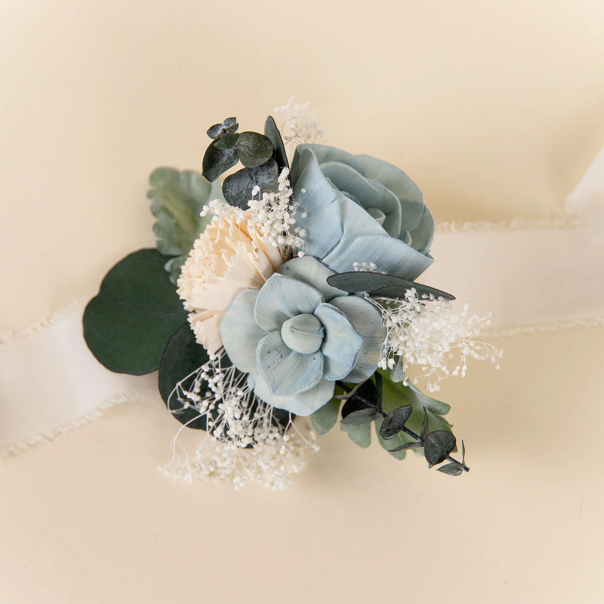Luxe Ivory Simple Corsage* - Image 2