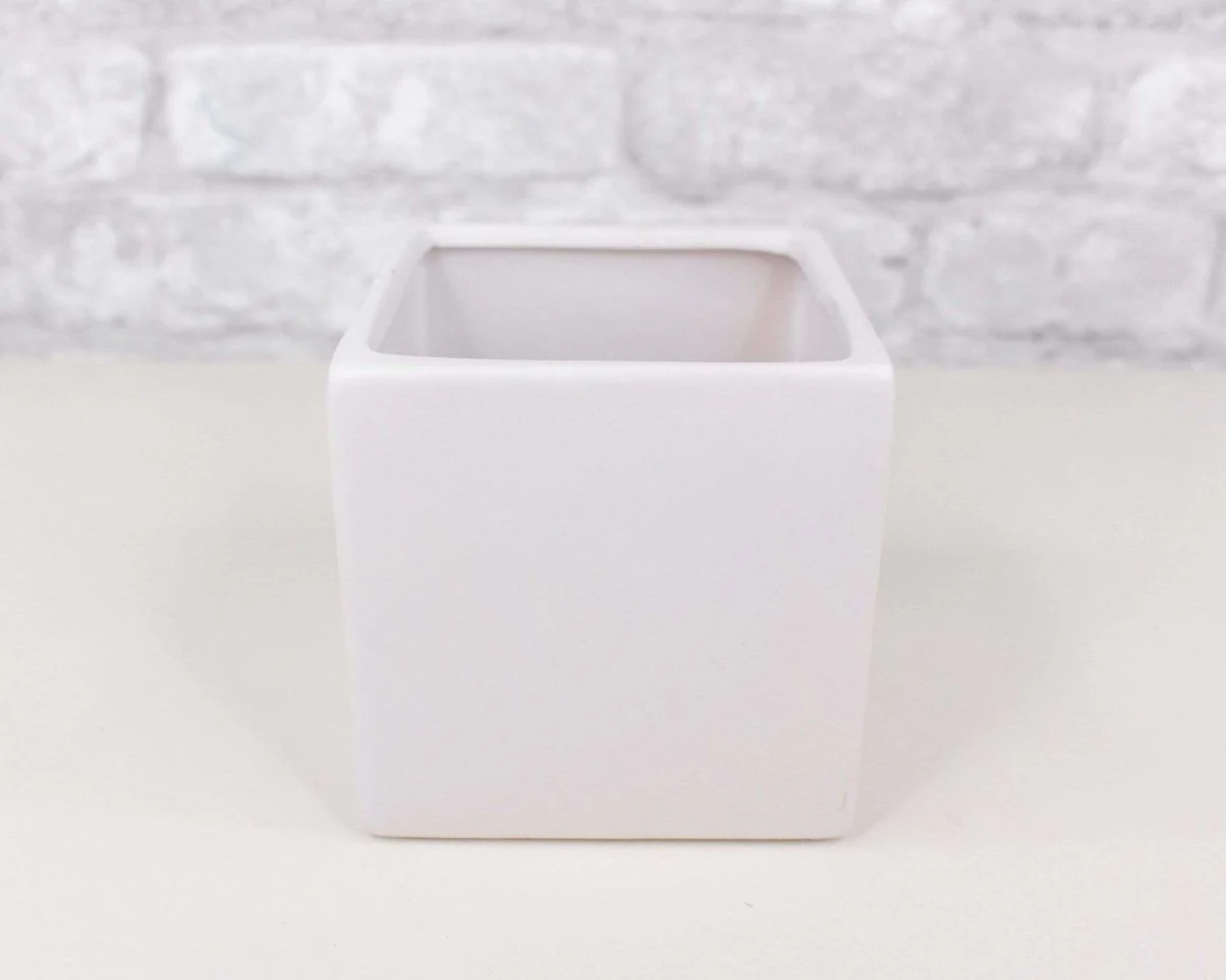 Matte Cube Ceramic Container (Multiple Colors) - Image 4