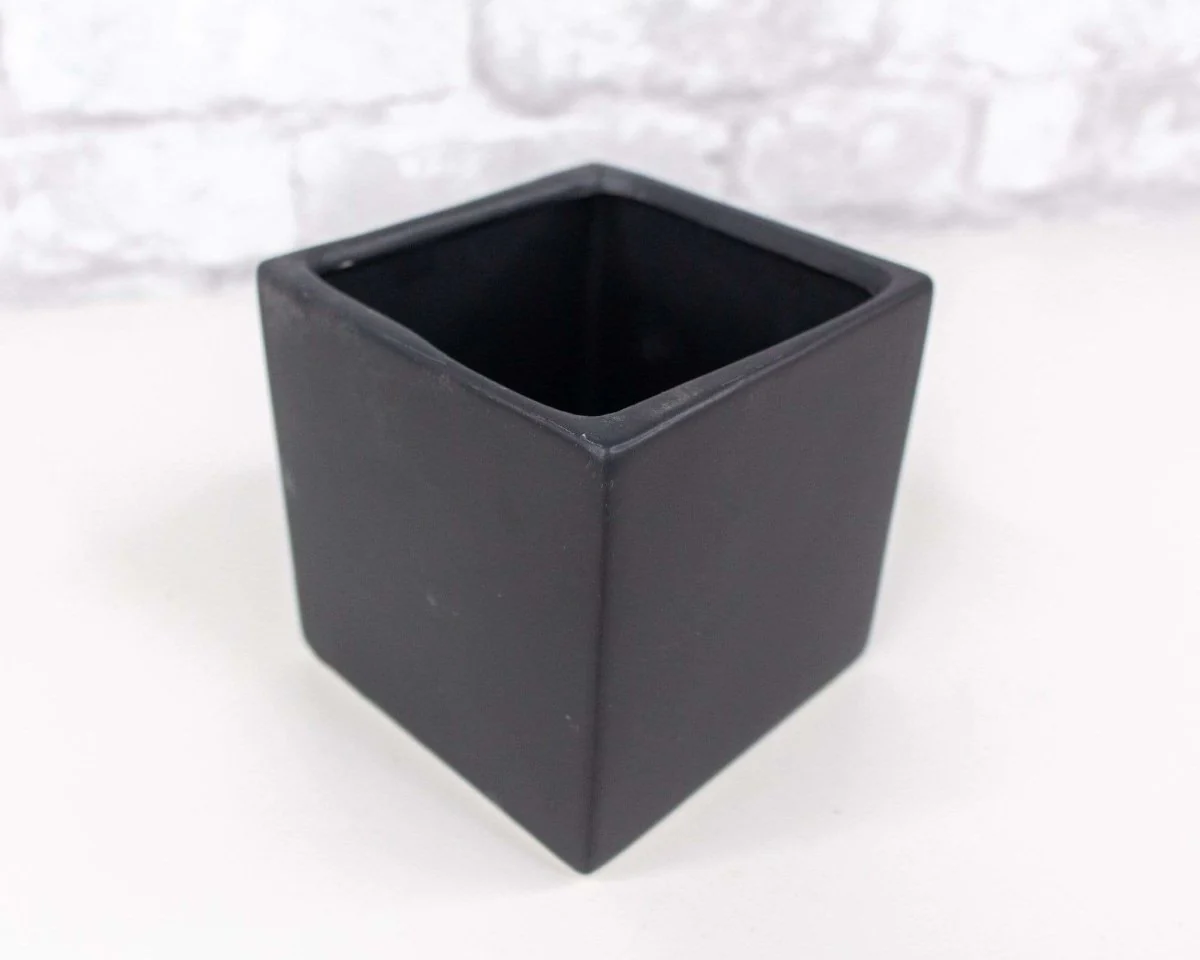 Matte Cube Ceramic Container (Multiple Colors) - Image 5