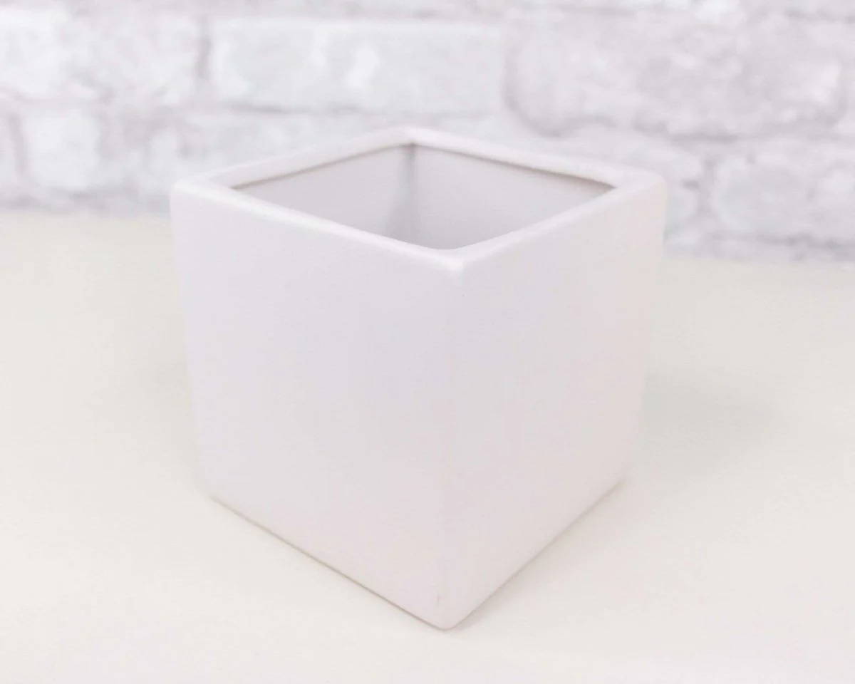 Matte Cube Ceramic Container (Multiple Colors) - Image 6