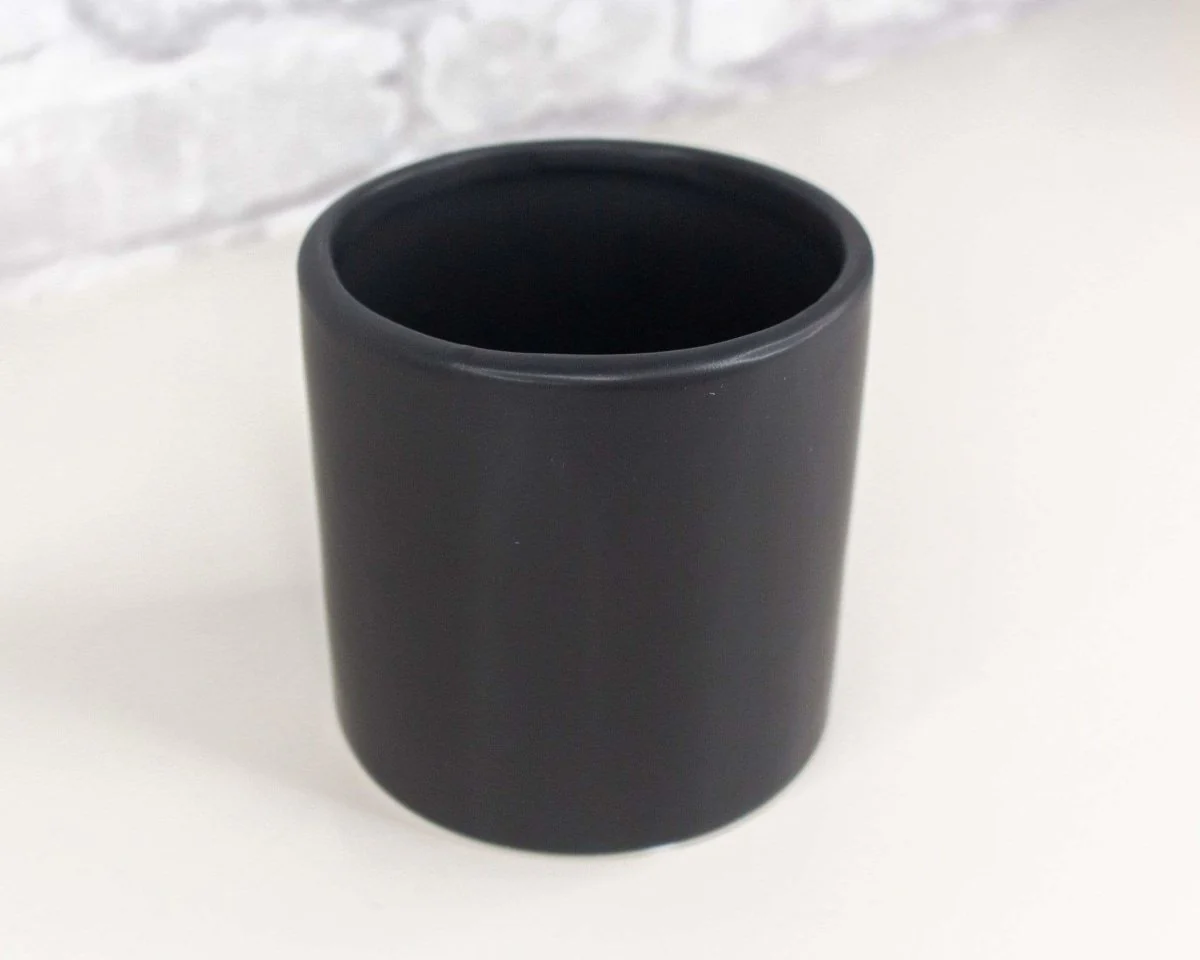 Matte Round Ceramic Container - Image 2