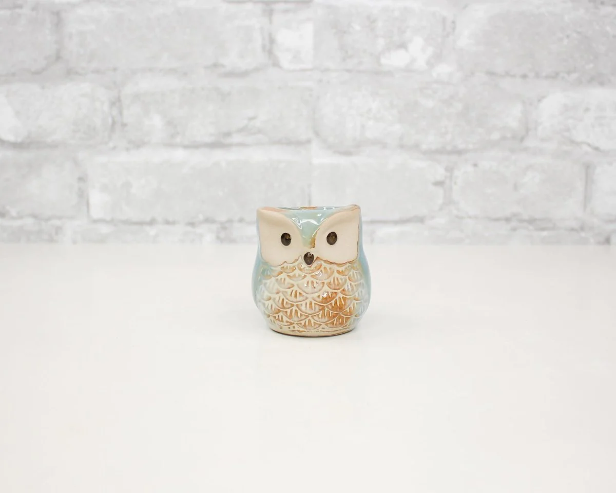 Mini Ceramic Owl Pot (Set of 3) - Image 3