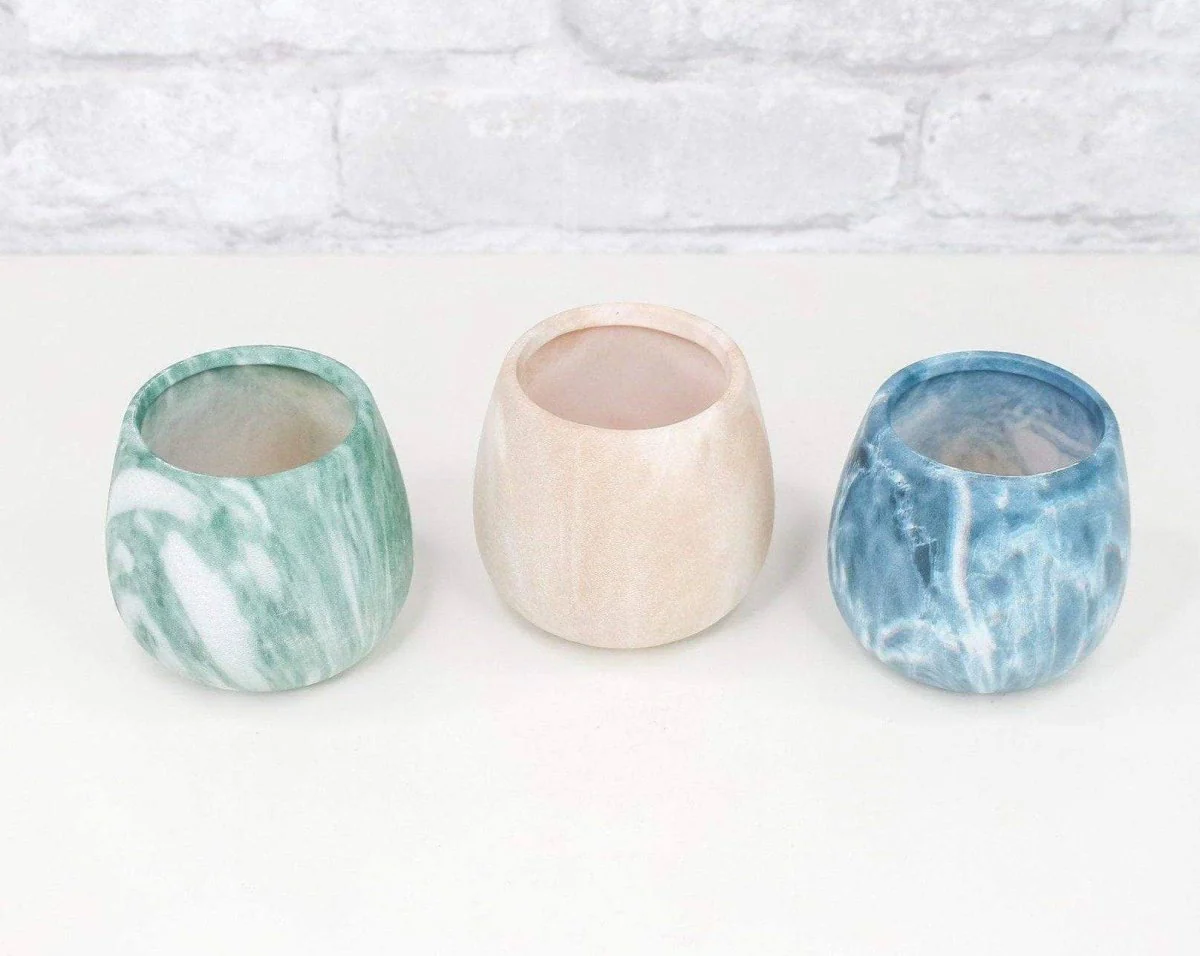 Mini Marbled Ceramic Pot - Image 2