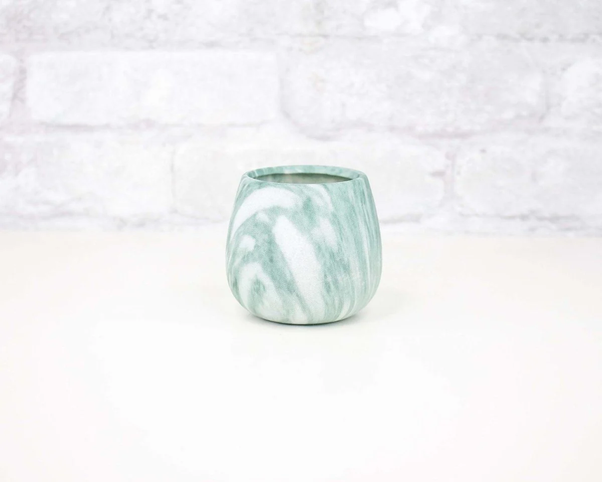 Mini Marbled Ceramic Pot - Image 3