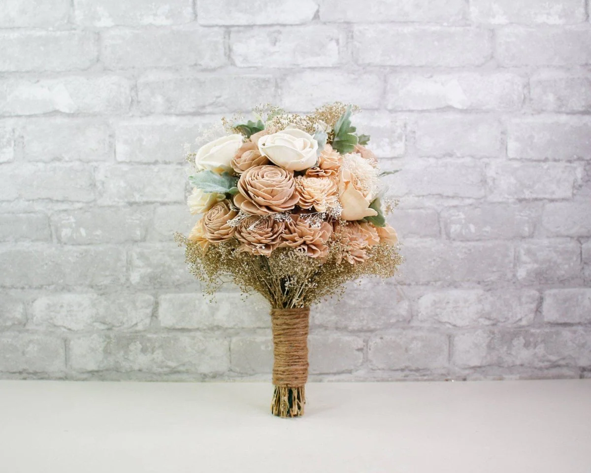 Nearly Nude Bridal Bouquet - Image 3