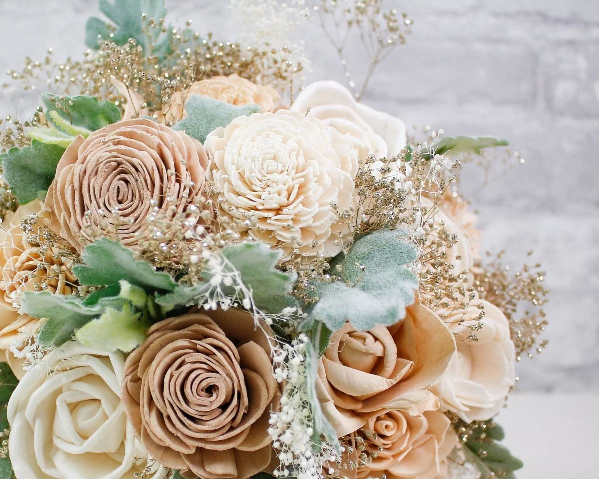 Nearly Nude Bridesmaid Bouquet - Image 4