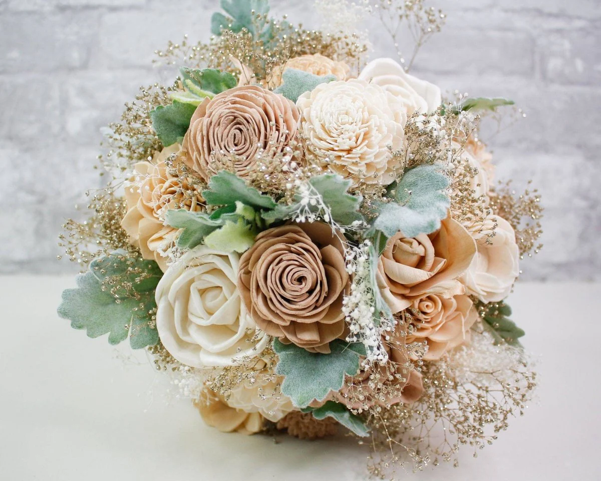 Nearly Nude Bridesmaid Bouquet - Image 5