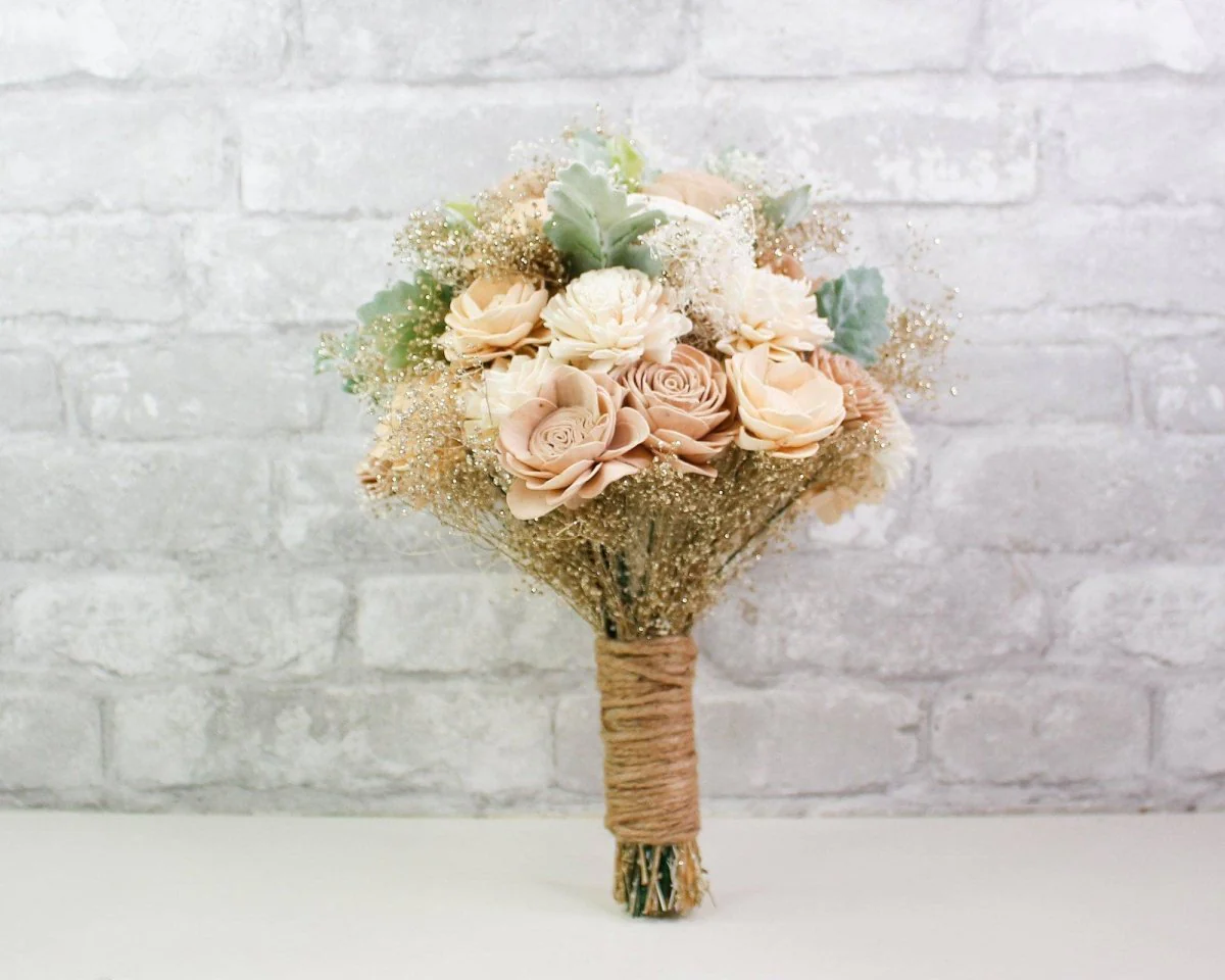 Nearly Nude Bridesmaid Bouquet - Image 6