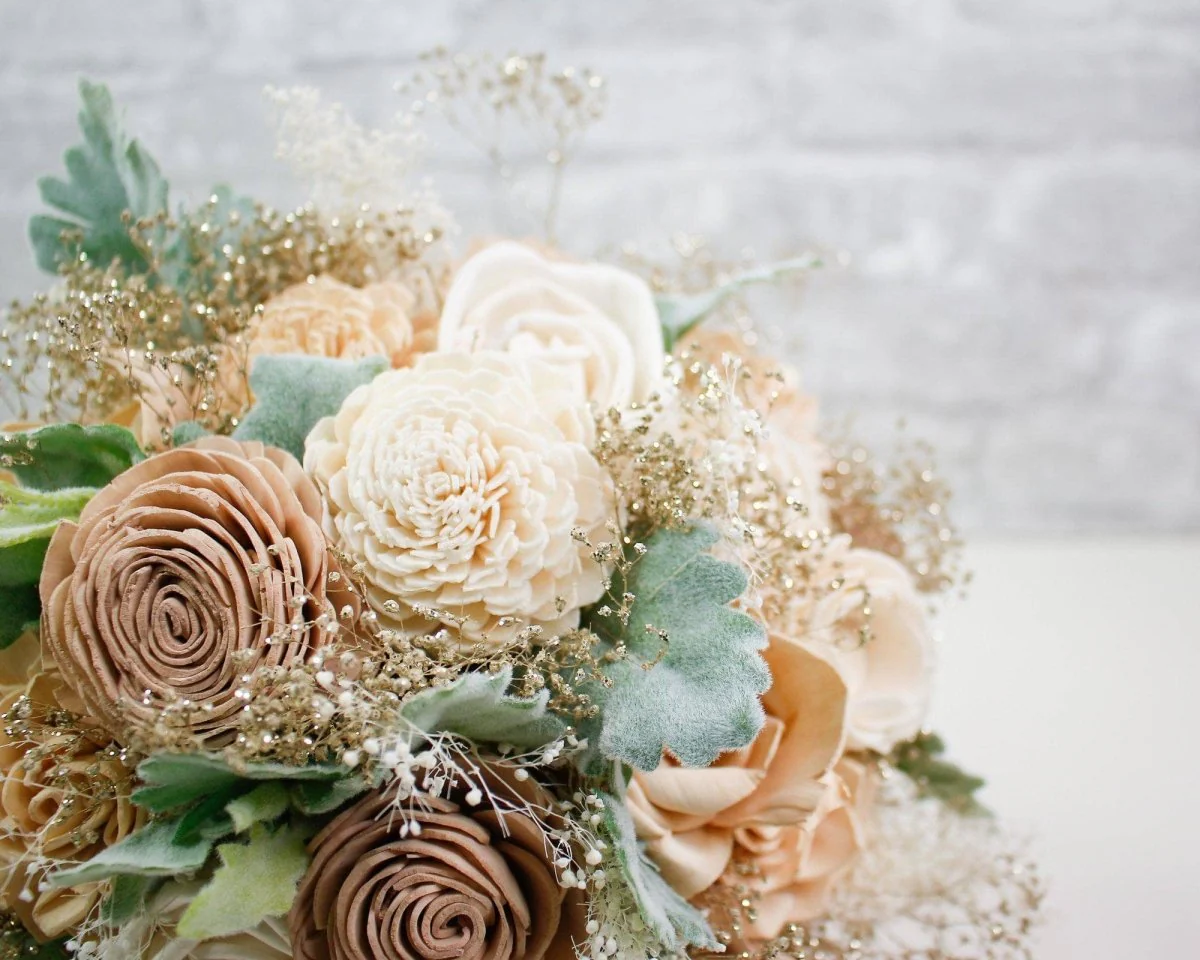Nearly Nude Bridesmaid Bouquet - Image 7