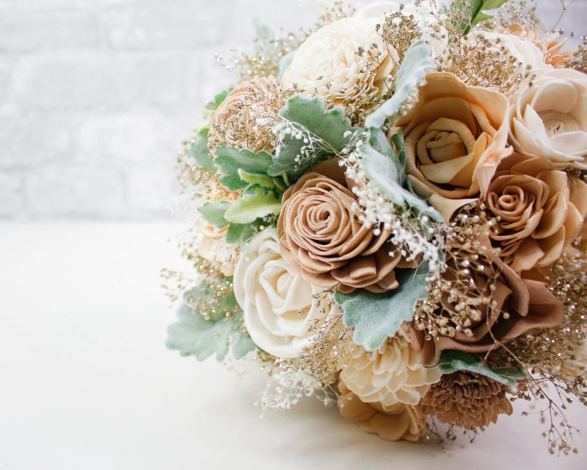Nearly Nude Bridesmaid Bouquet - Image 8