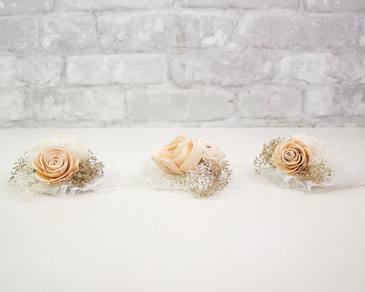 Nearly Nude Corsage (Set of 3) - Image 4