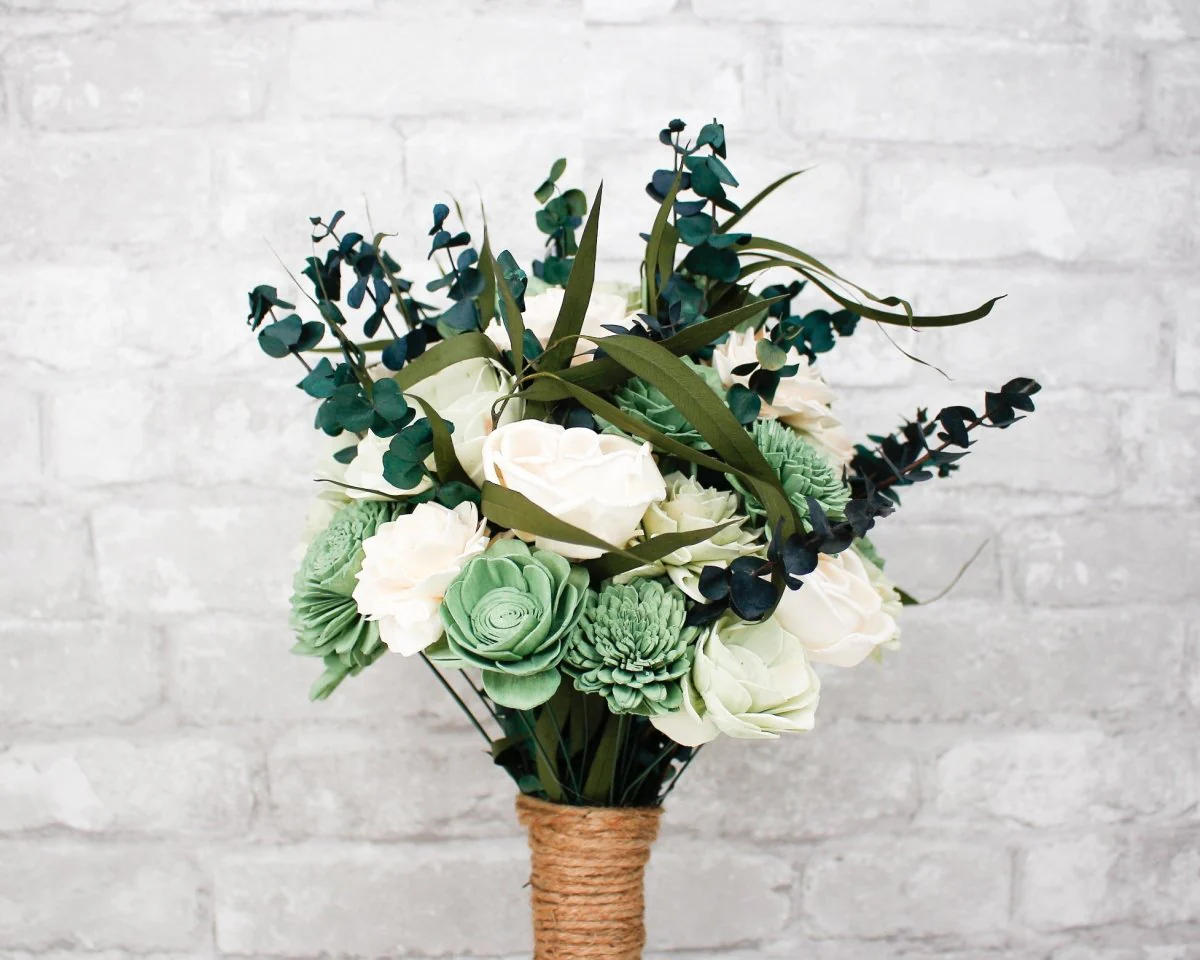Olive Branch Bridal Bouquet - Image 6