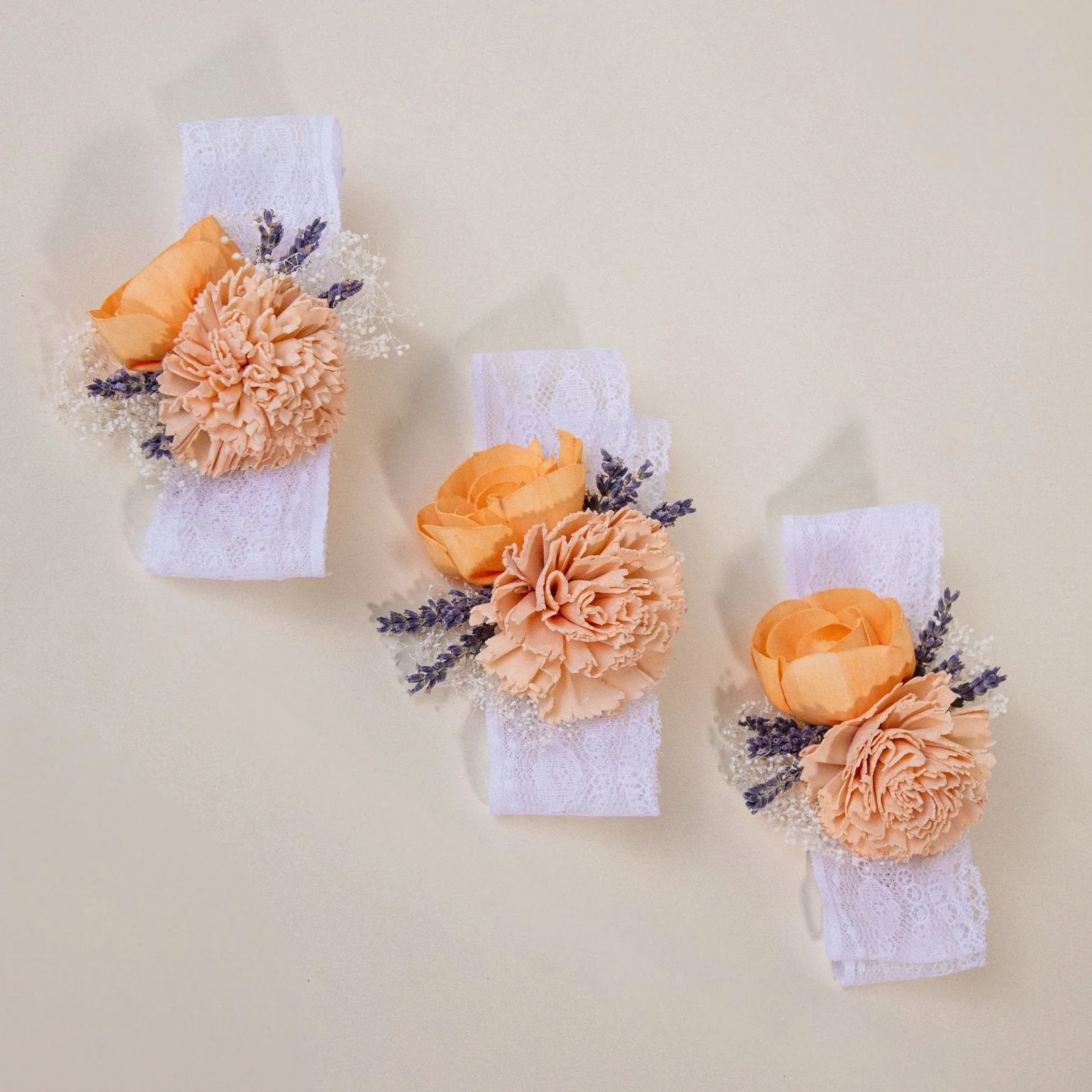Peach Dawn Corsage (Set Of 3) - Image 5