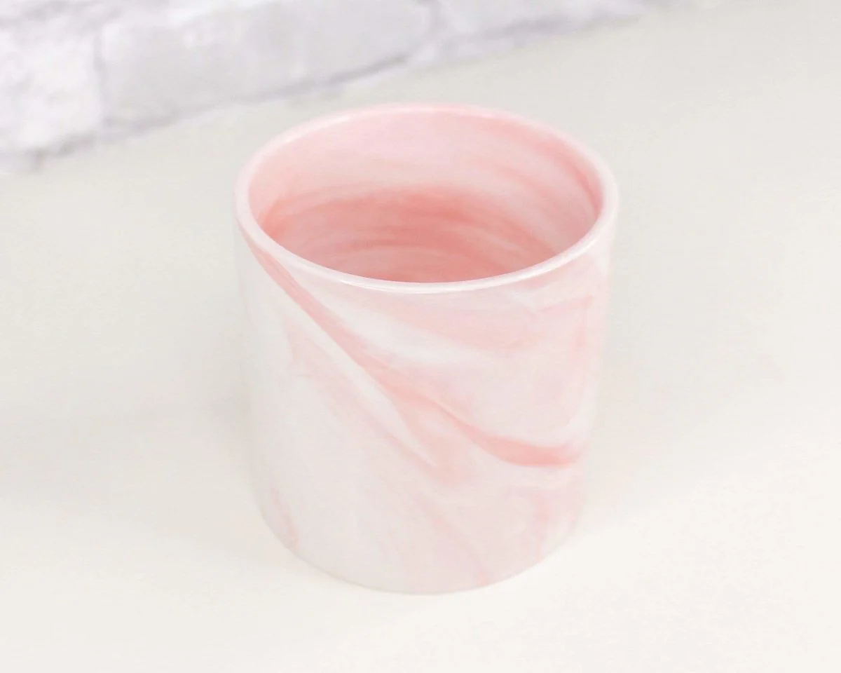 Pink Marbled Round Container (Multiple Sizes) - Image 3