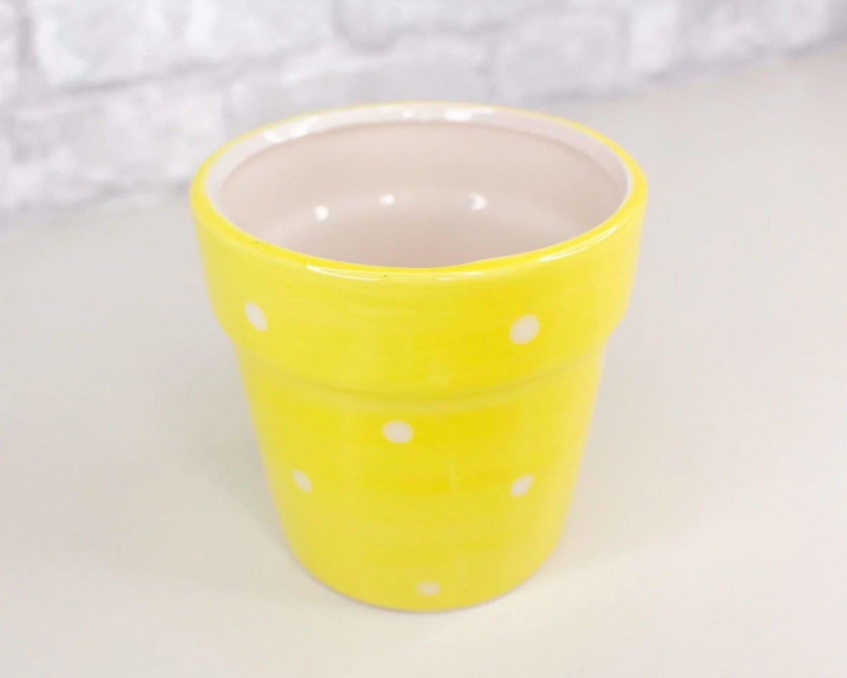 Polka Dot Ceramic Planter (Multiple Colors) - Image 5