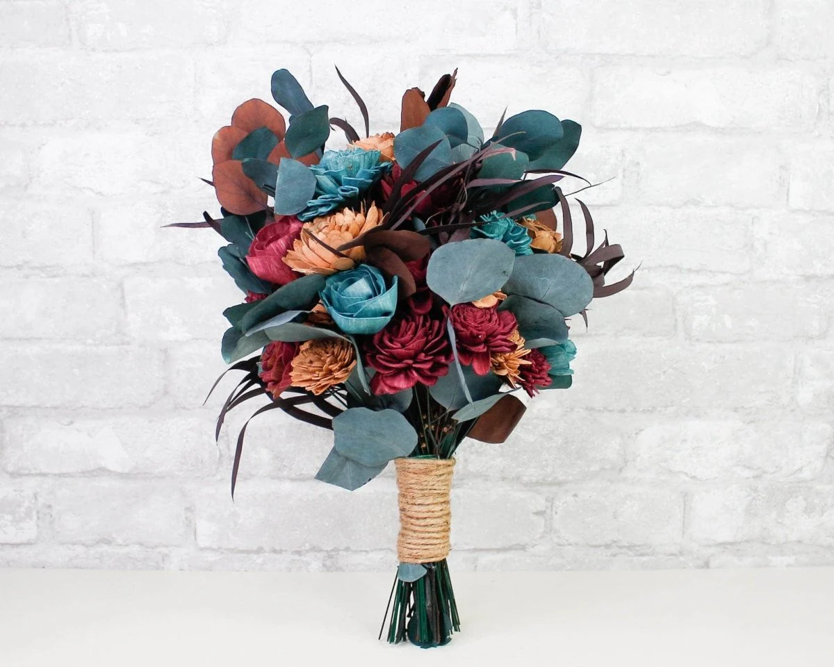 Preserved Silver Dollar Eucalyptus - Teal - Image 5