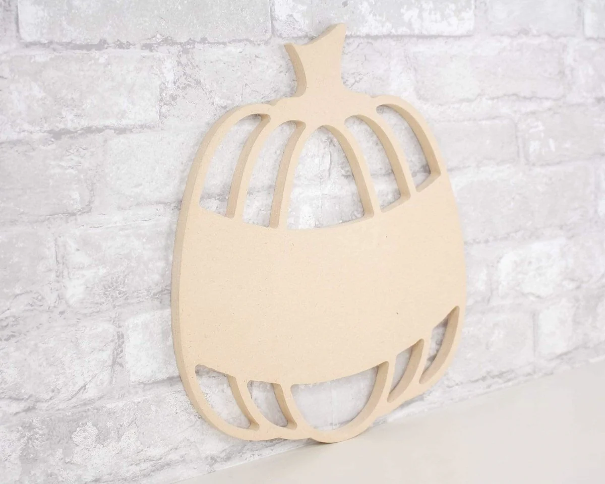 Pumpkin w/Banner Wood Cutout - Image 2