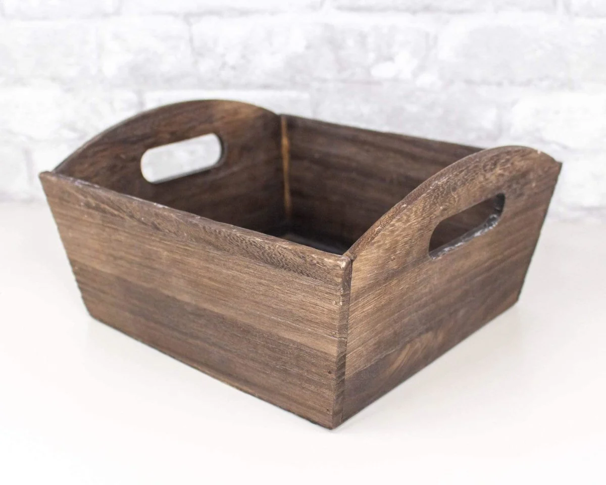 Brown Stained Wood Planter (Multiple Sizes) - Image 3
