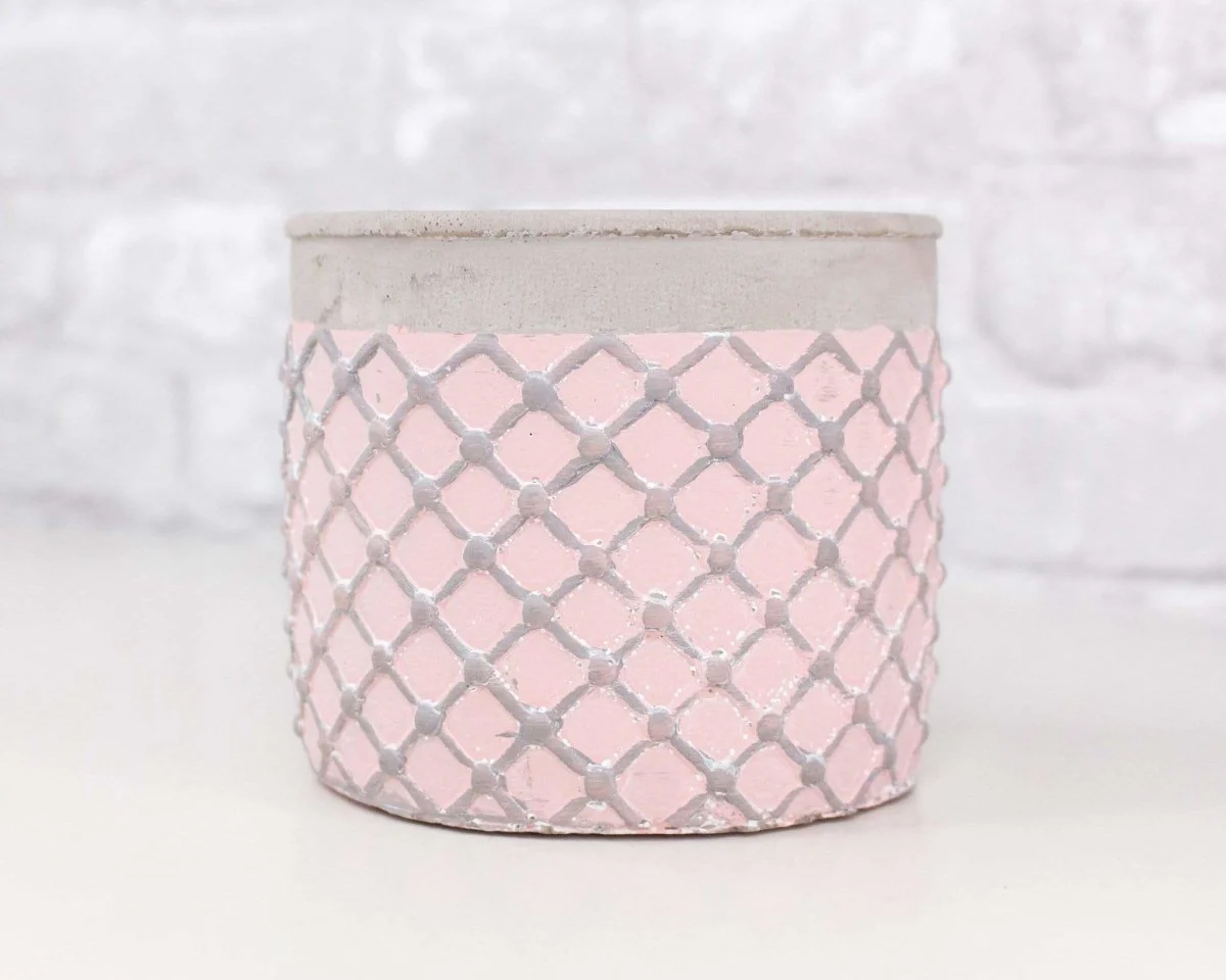 Round Cement Lattice Pot (Multiple Colors) - Image 5