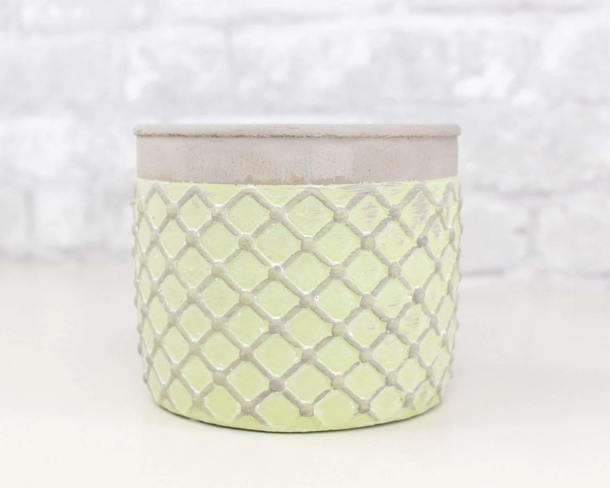 Round Cement Lattice Pot (Multiple Colors) - Image 6