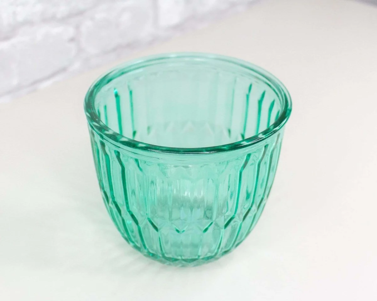 Round Embossed Glass Pot (Multiple Colors) - Image 4